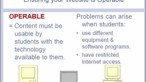 Becoming an eTeacher, Module 3, Part 4 - Ensuring your website is Operable and Robust.mp4