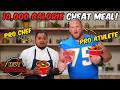 Pro Lineman vs. 10,000 Calorie Cheat Meal Challenge! | Hot Kitchen