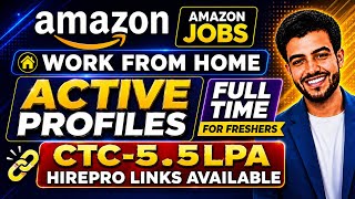 Amazon Work from home | Full Time | Active Profiles | For Freshers