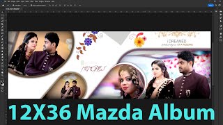 Photoshop CC Wedding Album Tutorial 12X36 Photo Editing Art Balaghat