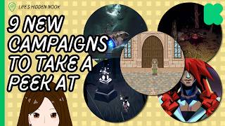 9 NEW Kickstarter campaigns | Upcoming games of all genres