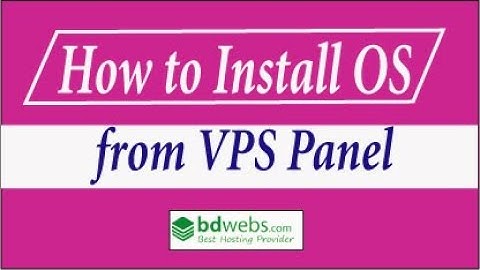 How to install OS from vps panel