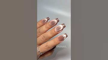Part 1: 🍂 Romantic French Cat Eye Nail! Moonlight Cat Eye Gel CEM06 #nails #naildesigns #varnail