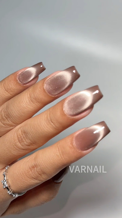 Part 1: 🍂 Romantic French Cat Eye Nail! Moonlight Cat Eye Gel CEM06 #nails #naildesigns #varnail