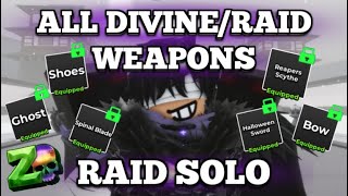 ALL DIVINE/RAID WEAPONS VS RAID BOSS! | Hunty Zombies