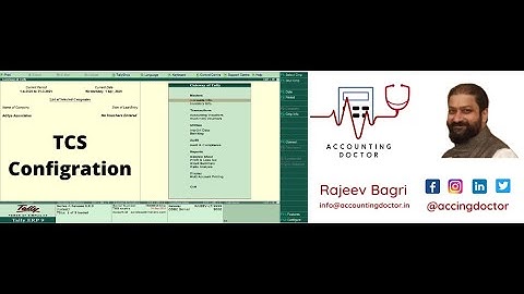 TCS Configuration in Tally.ERP9