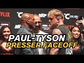 Mike Tyson Stares Down Jake Paul, Katie Taylor & Amanda Serrano Meet Again