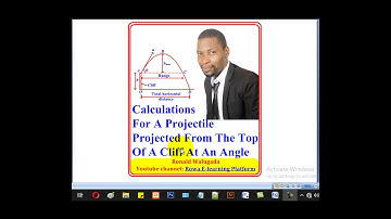 3-Calculations For A Projectile Projected From The Top Of A Cliff At An Angle (A-level Math)