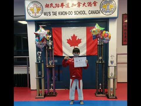 Red Belt TAEKWONDO TAEGEUK 7 Wu's Taekwondo School Canada. Adam Got Gold medal Competition #Short
