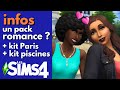 Un pack romance  et 2 nouveaux kits  dans les sims 4 