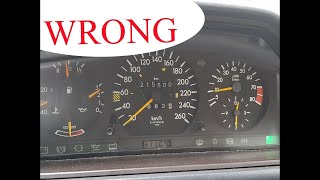 Mercedes Benz W124  How to Fix Speedometer giving wrong reading tutorial