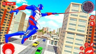Flying police robot rope hero - Crime city hero games / Android Gameplay screenshot 3
