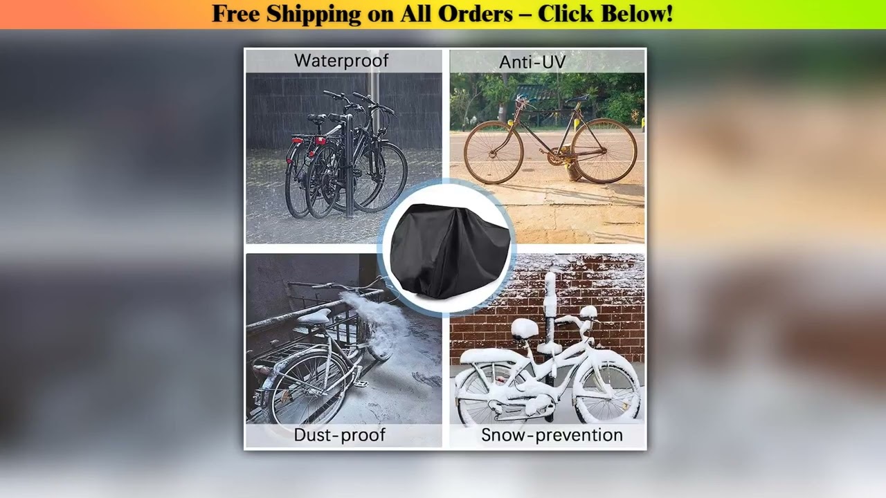 Bicycle Cover for 3 Bikes Waterproof Outdoor Bicycle Storage Anti-UV Cold Weather Rain Snow Wind
