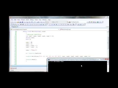 C# Tutorial Variables - Declaring and assigning values