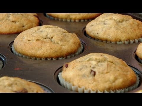 Banana and Chocolate Chip Muffin Recipe - by Laura Vitale - Laura in the Kitchen Ep 131