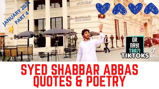 Syed Shabbar Abbas Quotes U0026 Poetry Tiktoks  New Latest Viral Trending   January 2021 Part 4