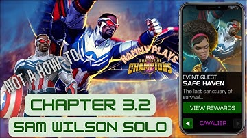 MCOC: Safe Haven Monthly Cavalier Difficulty EQ | Chapter 3.2 | Sam Wilson Solo