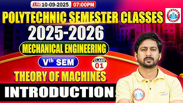 Polytechnic 5th Semester Classes | Mechanical Engineering | Theory Of Machines | Simple Mechanism