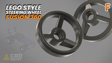Steering Wheel | LEGO-style Car Project – Fusion 360 + 3D Printing