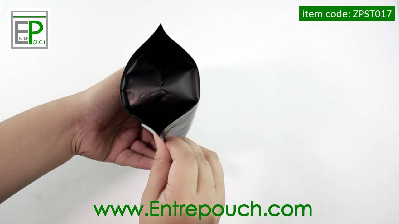 Black Matte Zip Lock Resealable Stand Up Standing Pouch (SUP) - ZPST017