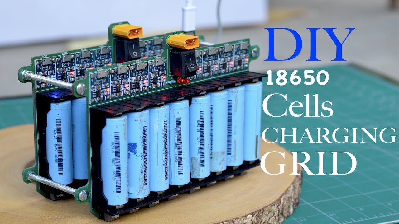 How to make a Lithium Ion Cell Charger (18650 Cells Charging Grid) - YouTube