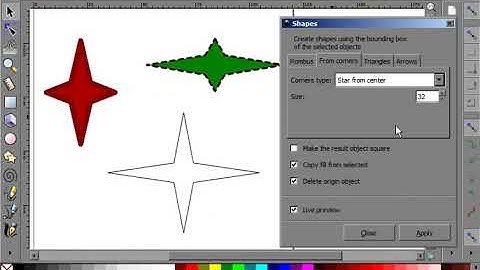 inkscape extension Shapes
