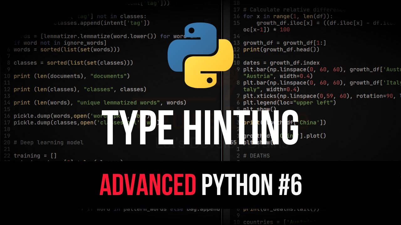Import typing python. Тайп хинтинг Python. Type Hints. Python основы. Type в питоне.