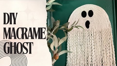 Easy DIY Macrame Ghost Halloween Decor