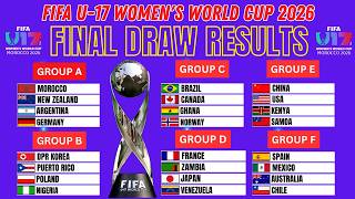 FIFA U-17 Women’s World Cup 2026 FINAL DRAW RESULTS🔥 All Groups Revealed | Morocco 2026