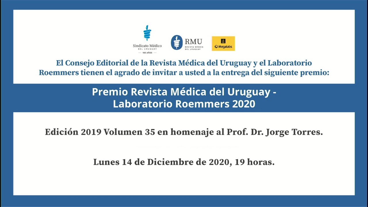 Premio Revista Medica Del Uruguay Laboratorios Roemmers Youtube