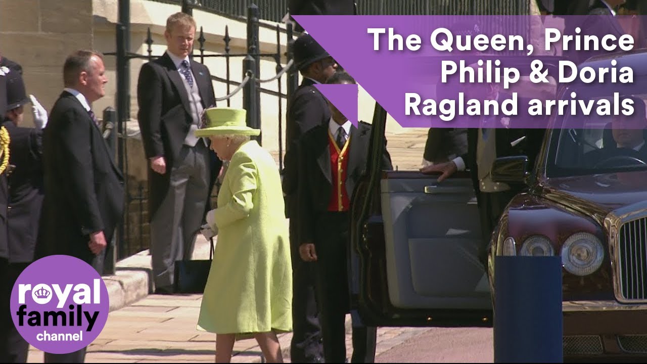 Queen, Prince Charles and Doria Ragland arrive for wedding 