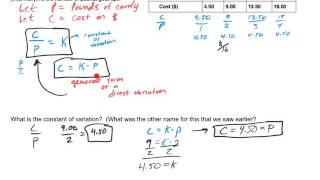 Direct Variation Between Variables (A detailed look with 2 Examples)