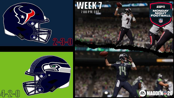Texans vs. Seahawks | Week 7 - Monday Night Football | Madden NFL 26 Franchise Mode Simulation