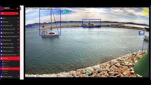 Boat detection counting and classification with Metrici Line Counter