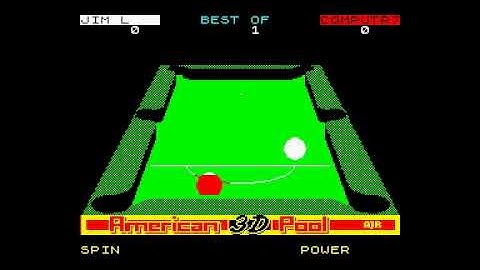 American 3D Pool - ZX Spectrum Game Ending