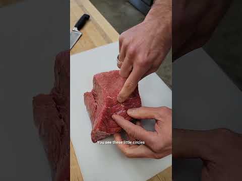 Cutting Raw Beef Against The Grain