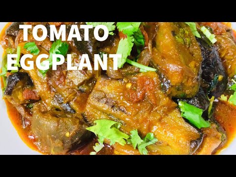 TOMATO EGGPLANT CURRY  EASY BRINJAL CURRY  VEGAN CURRY RECIPE