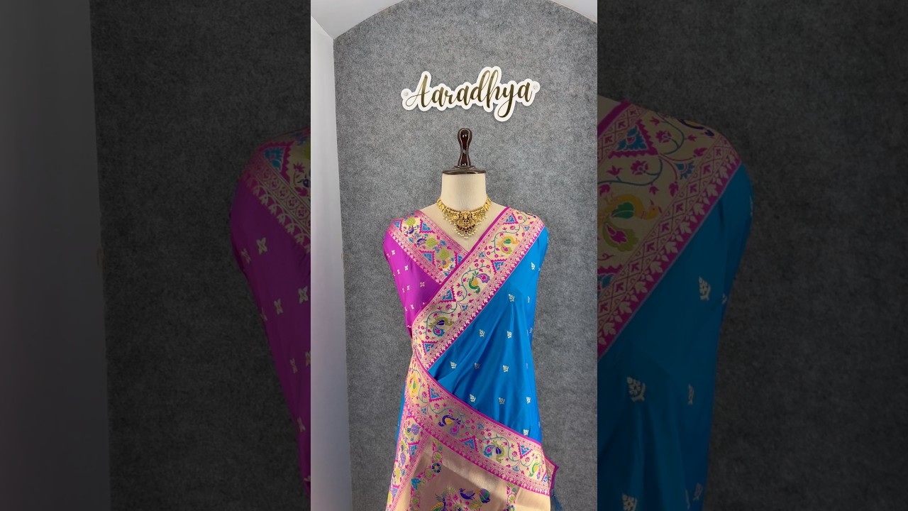 Rajwadi Mor Paithani Zari Butti Saree