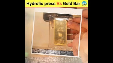 Hydrolic press Vs Gold Bar 😱 #shorts #viralshort #trending