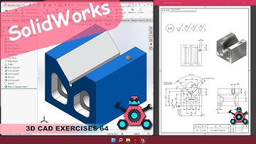 SolidWorks | 3D CAD EXERCISES 64 | StudyCadCam | Solution Tutorial |