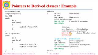 Unit 4_Lecture 4.3.2: Pointers to Derived classes Net Worth