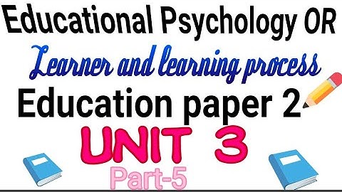 Most important MCQ of psychology  ,NET,CTET, HTET UPTET REET Exam Learner and learning process