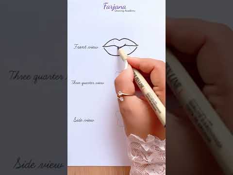 Draw lips easily from any angle -  Front, Side & Three quarter || How to draw Lips #art #drawing