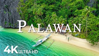 FLYING OVER PALAWAN (4K UHD) - Soothing Music Along With Beautiful Nature Video - 4K Video Ultra HD