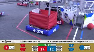 Qualification 29 - 2022 PNW District SunDome Event