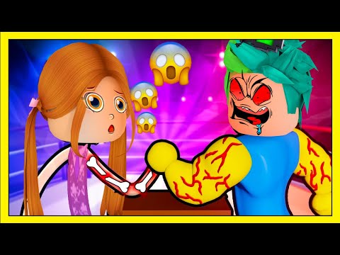 KASLI ÇOCUK EZİK KIZI YENİYOR 😱 😭 ROBLOX Arm Wrestle Simulator KÜBRA NİSA HAN KANAL