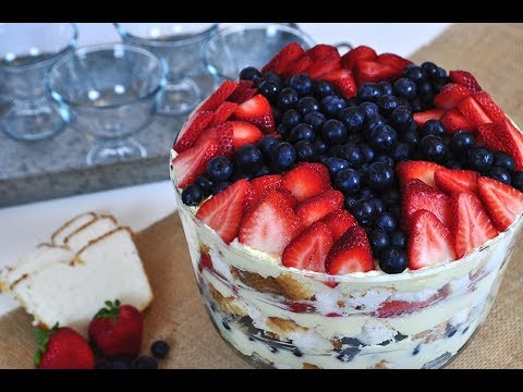 Patriotic Berry Trifle