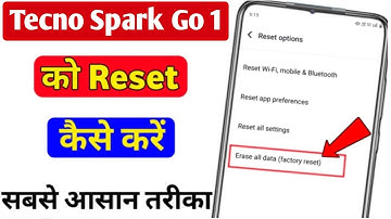 Tecno Spark Go 1 ko reset kaise kare | how to hard reset in tecno Spark Go 1