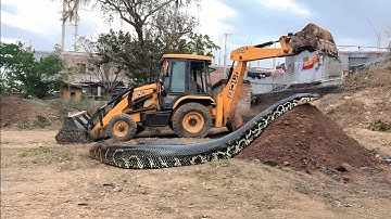 Mahindra 475 Di tractor JCB 3dx Backhoe Loading Mud JCB khudai JCB video JCB cartoon video