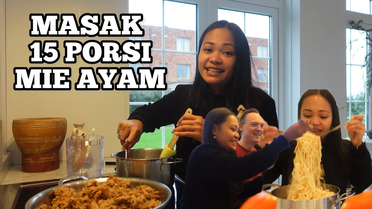 MASAK 15 PORSI MIE AYAM UNTUK MAKAN MALAM 👏